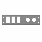 2" Faceplate with Three 1.48 x .85 Rocker Switches and Two DC outlet Holes