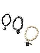 Worry Beads Bracelet | Upcycled Glass | Sterling Silver