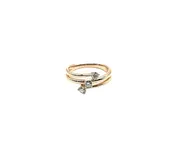 10K Rose Gold 1/3CTW Diamond Diagonal Bypass Ring