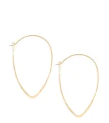1.5 Inch Leaf Hoop Earrings