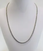 14k White Gold 22" 8.54ctw Diamond Tennis Necklace