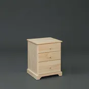 3 Drawer Pine Nightstand
