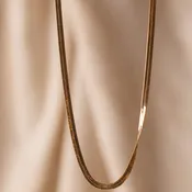 18k Gold Filled Herringbone Necklace