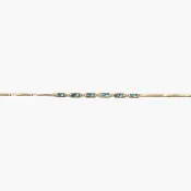 14k Articulating Solid Gold Plates & Tourmaline Bracelet