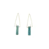 Aimee Petkus Aquamarine Open Triangle Hoops