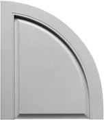 14 1/2 x 17 Vinyl Shutter Quarter Round Archtop - Solid Add-On (pair)