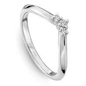 0.05ctw Diamond Chevron Wedding/Stackable Band