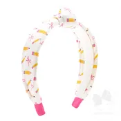 Back to School Pencil Print Knot Headband