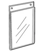 ACRYLIC WALLMOUNT SIGN HOLDER 3"W X 5"H