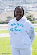 White/Turquoise Hooded Sweatshirt (Long Beach Or Nothing)