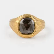 22k Gold Rustic Diamond Ring