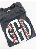 ADULT Baseball Monogram Tee