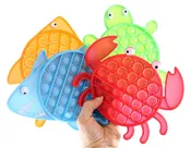 1 Ocean Shaped Bubble Pop Fidget Toy