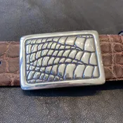Alligator Texture Plaque Buckle