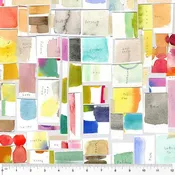 108" Color Swatches & Words on White