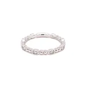 0.10 CTW Diamond Band Set in 18K White Gold