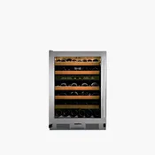 Sub-Zero 24″ Stainless Steel Undercounter Wine Storage with Glass Door, Left Hinge (46 bottles)