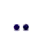 14KWG 3MM Round Amethyst Stud Earrings