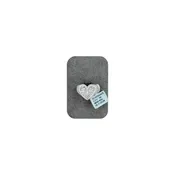 925 Silver Moissanite Baguette Heart Ring – Size 10