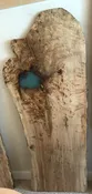 84″ x 30″ Wormy Maple Slab with Blue Epoxy