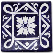 ANTICA DERUTA: Deluxe Hand Painted Ceramic Authentic Deruta Tile Blue