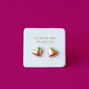 Bubble Heart Stud Earrings
