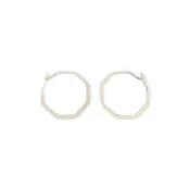 1/2 Inch Octagon Hoop Earrings