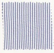 Buzzard's Bay Blue & White Cotton Seersucker Stripe