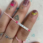 Bar bracelet with pearls