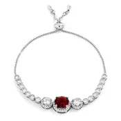 Abigail 9mm Round Graduated CZ Bolo Slider Bracelet