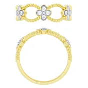 10K YELLOW GOLD CLOVER DIAMOND RING M5304