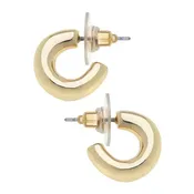 Ally Hoop Earrings in Shiny Gold