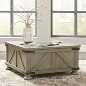 Aldwin Cocktail Table with Storage - Gray