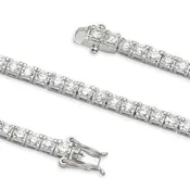 4.50 Carats Twt. Cubic Zirconia Tennis Bracelet Sterling Silver 7 Inches