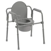 Drive Medical Steel Folding Bedside Commode
