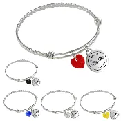 C1 Corvette Twisted Wire Charm Bracelet (K181-C1)