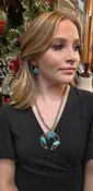 Sterling Silver Turquoise Naja Necklace