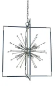 10-Light Brushed Nickel Matte Black Zeta Chandelier by Framburg