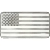 10 Troy oz American Flag .999 Fine Silver Bar Sealed