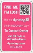 Dynotag Sports Stickers. Ready to Use, Set of 18 Identical (PINK)