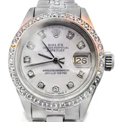 1974 Rolex Ladies Date 26mm Custom Diamond Mother-of-Pearl Dial