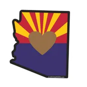 Heart in Arizona Sticker – Die-Cut Vinyl Decal with Copper Heart