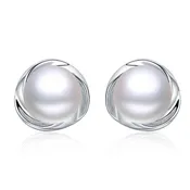 Blooming flower pearl earrings