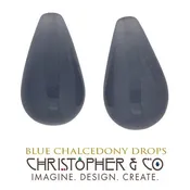 Blue Chalcedony Drops 35.97 ct — Custom Artisan Jewelry | Unique Gemstones | Christopher & Co.