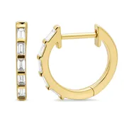 Baguette Diamond Huggie Earrings
