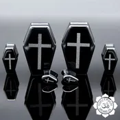 Black Coffins with Cross