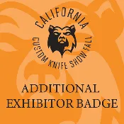 2026 CCKS FALL SHOW - ADDITIONAL EXHIBITOR BADGE