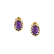 Amethyst Cab Earrings