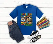 100 Days of School Bus DTF Transfer – Colorful Back-to-School Ready to Press