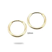 14k Yellow Gold Filled Hoop Earrings 12 Mm